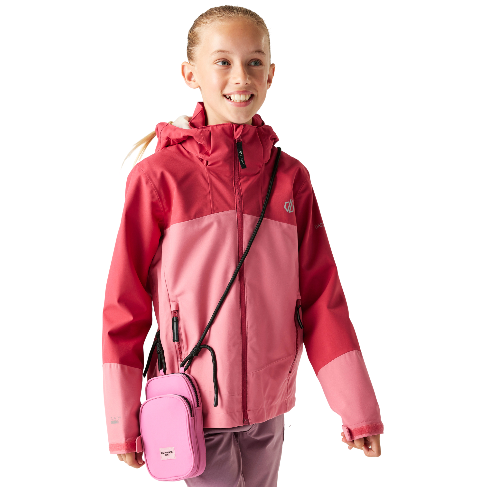 Dare 2B Kids Explore III Waterproof Jacket (Rapture Red/Deep Claret)