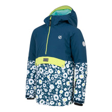 Load image into Gallery viewer, Dare 2B Kids Freehand Overhead Waterproof Insulated Half Zip Ski Jacket (Moonlight Denim/Daisy Print)(Ages 3-16)
