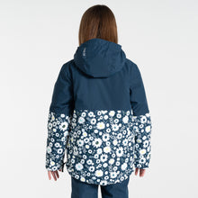 Load image into Gallery viewer, Dare 2B Kids Freehand Overhead Waterproof Insulated Half Zip Ski Jacket (Moonlight Denim/Daisy Print)(Ages 3-16)
