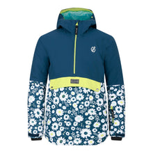 Load image into Gallery viewer, Dare 2B Kids Freehand Overhead Waterproof Insulated Half Zip Ski Jacket (Moonlight Denim/Daisy Print)(Ages 3-16)
