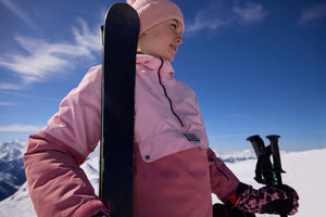 Dare 2B Kids Freehand Overhead Waterproof Insulated Half Zip Ski Jacket (Rose Pink)(Ages 3-16)