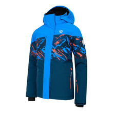 Load image into Gallery viewer, Dare 2B Kids Humour III Waterproof Insulated Ski Jacket (Athletic Blue/Athletic Blue Camo Print/Moonlight Denim)(Ages 3-16)
