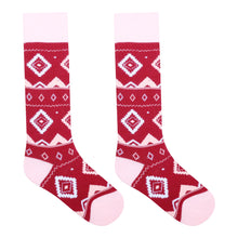 Load image into Gallery viewer, Dare 2B Kids Printed Ski Socks (Berry/Pink Rose)(UKJ12-UK3)
