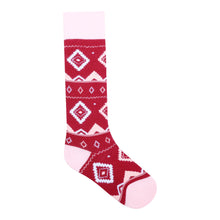 Load image into Gallery viewer, Dare 2B Kids Printed Ski Socks (Berry/Pink Rose)(UKJ12-UK3)
