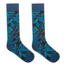 Load image into Gallery viewer, Dare 2B Kids Printed Ski Socks (Blue Camo Print)(UKJ12-UK3)
