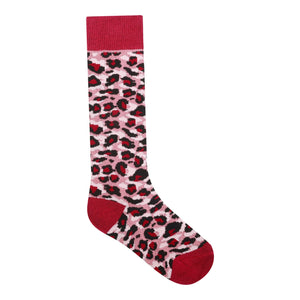 Dare 2B Kids Printed Ski Socks (Dusty Rose/Cheetah Print)(UKJ12-UK3)