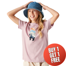 Load image into Gallery viewer, Dare 2B Kids Trailblaze III UPF50 Short Sleeve Tee (Mauve Shadow)
