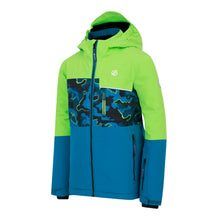 Load image into Gallery viewer, Dare 2B Kids Traverse II Waterproof Insulated Ski Jacket (Green/Blue Camo Print)(Ages 3-16)
