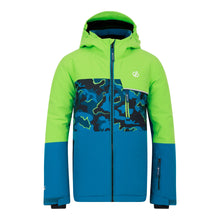 Load image into Gallery viewer, Dare 2B Kids Traverse II Waterproof Insulated Ski Jacket (Green/Blue Camo Print)(Ages 3-16)
