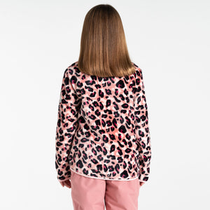 Dare 2B Kids Zesty Full Zip Fleece (Dusty Rose Cheetah Print)(Ages 3-16)