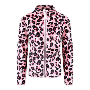 Dare 2B Kids Zesty Full Zip Fleece (Dusty Rose Cheetah Print)(Ages 3-16)