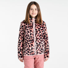 Load image into Gallery viewer, Dare 2B Kids Zesty Full Zip Fleece (Dusty Rose Cheetah Print)(Ages 3-16)
