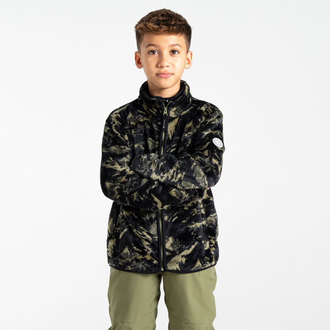 Dare 2B Kids Zesty Full Zip Fleece (Green Mountain Print)(Ages 3-16)