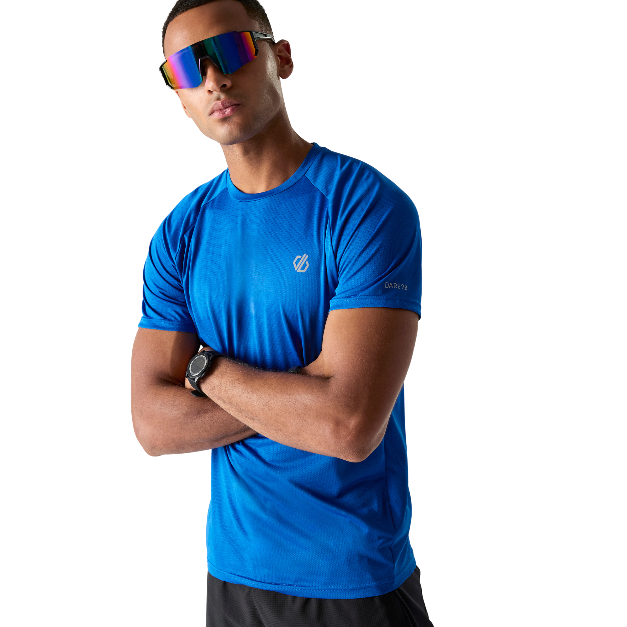 Dare 2B Men's Accelerate Short Sleeve Technical Tee (Oxford Blue)