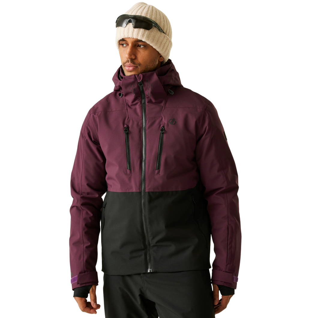 Dare 2B Men's Baseplate III Waterproof Ski Jacket (Black/Fig)