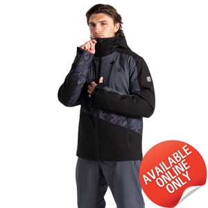 Dare 2B Men's Baseplate II Waterproof Insulated Ski Jacket (Black/Grey Print)
