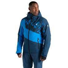 Load image into Gallery viewer, Dare 2B Men&#39;s Baseplate II Waterproof Insulated Ski Jacket (Moonlight Denim/Blue Print)
