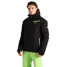 Load image into Gallery viewer, Dare 2B Men&#39;s Eagle II Waterproof Insulated Ski Jacket (Black/Green Flash)
