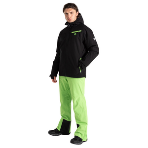 Dare 2B Men's Eagle II Waterproof Insulated Ski Jacket (Black/Green Flash)