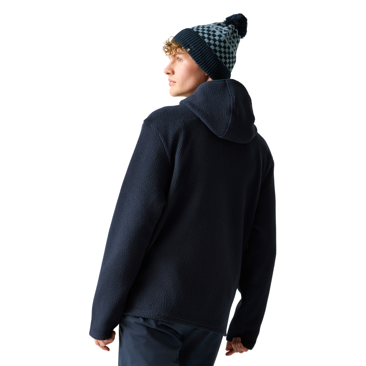 Dare 2B Men's Firn Hooded Borg Full Zip Fleece Navy 540 DMA766