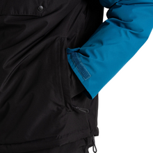 Load image into Gallery viewer, Dare 2B Men&#39;s Freeride Overhhead Waterproof Insulated Jacket (Kingfisher Blue/Black)
