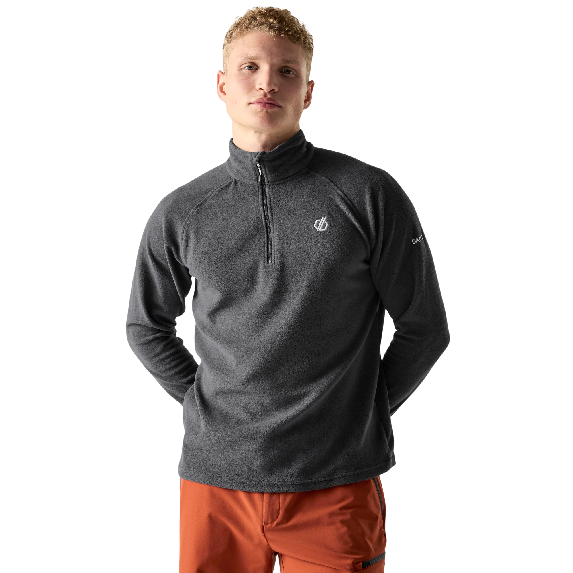 Dare 2B Men's Freethink II Quarter Zip Fleece Top (Ebony Grey)