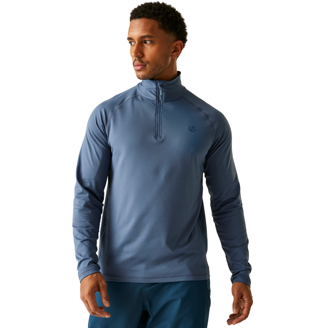Dare 2B Men's Fuse Up II Core Stretch UPF50 Quarter Zip Fleece Top (Blue Indigo)