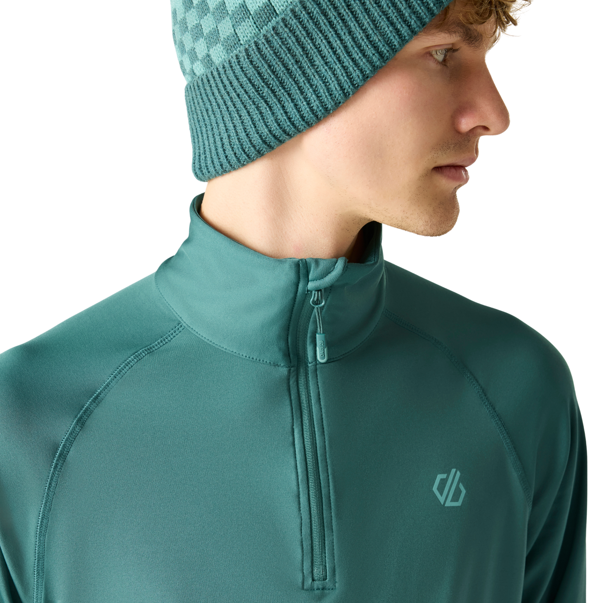 Dare 2B Men's Fuse Up II Core Stretch Quarter Zip Fleece Top Mediterranea ZM7 DML452