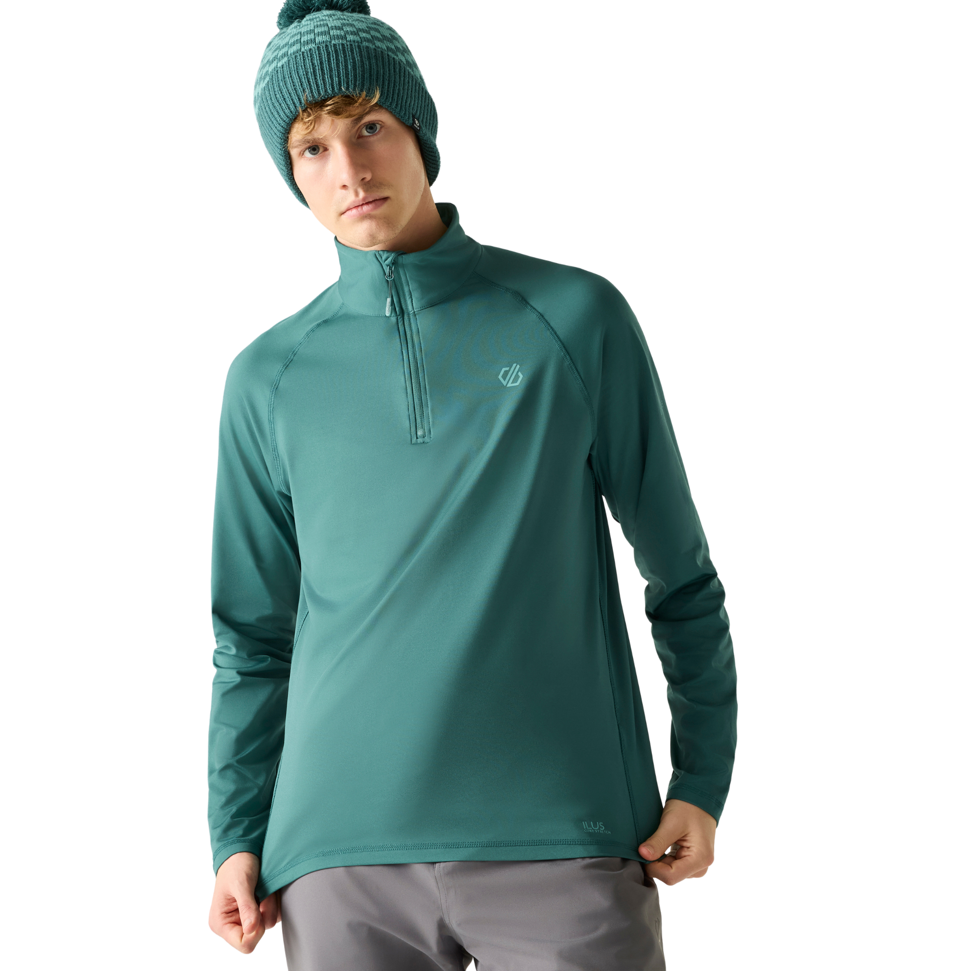 Dare 2B Men's Fuse Up II Core Stretch Quarter Zip Fleece Top Mediterranea ZM7 DML452