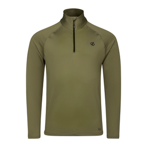 Dare 2B Men's Fuse Up II Core Stretch UPF50 Quarter Zip Fleece Top (Olive Green)