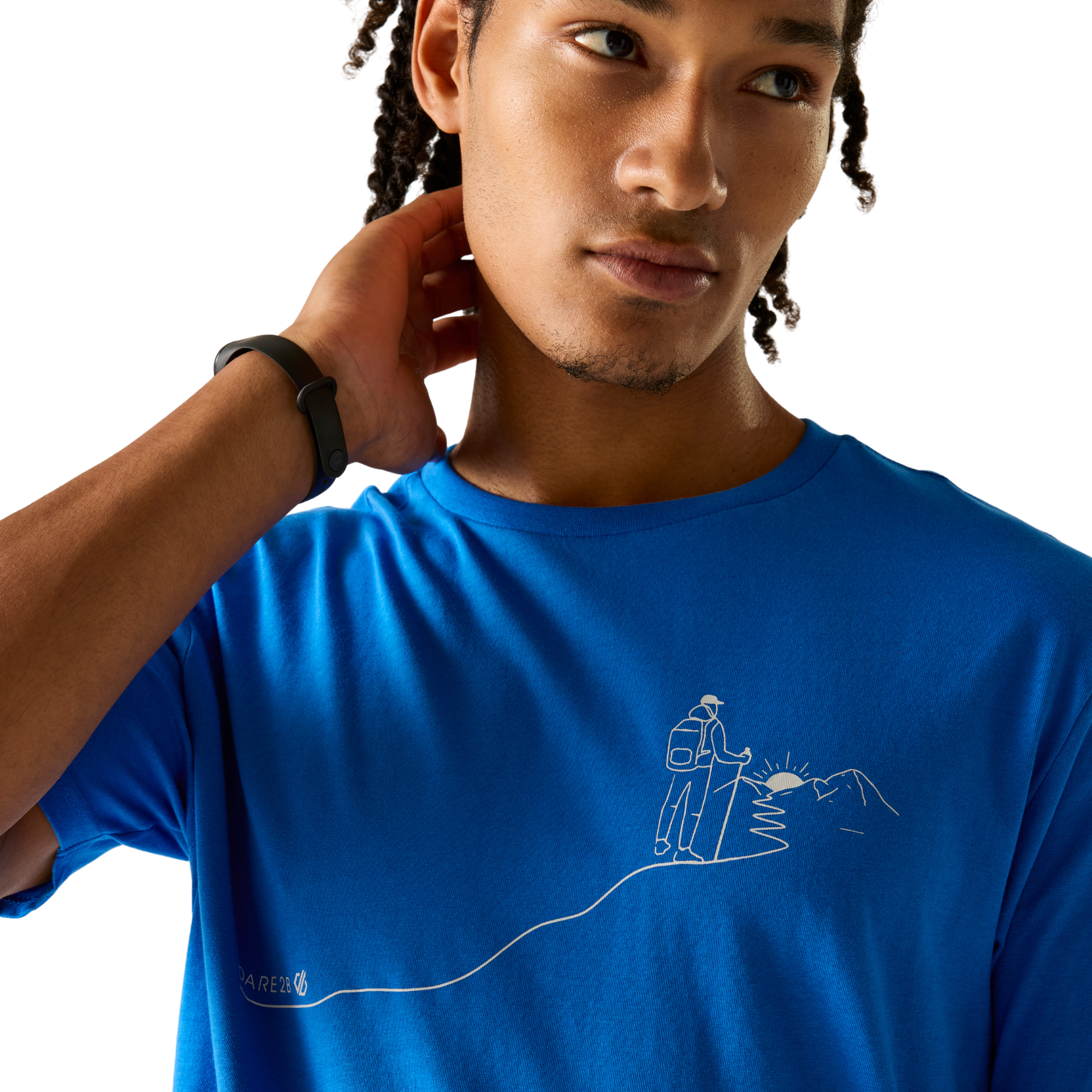 Dare 2B Men's Movement III UPF50 Short Sleeve Technical Tee (Oxford Blue)