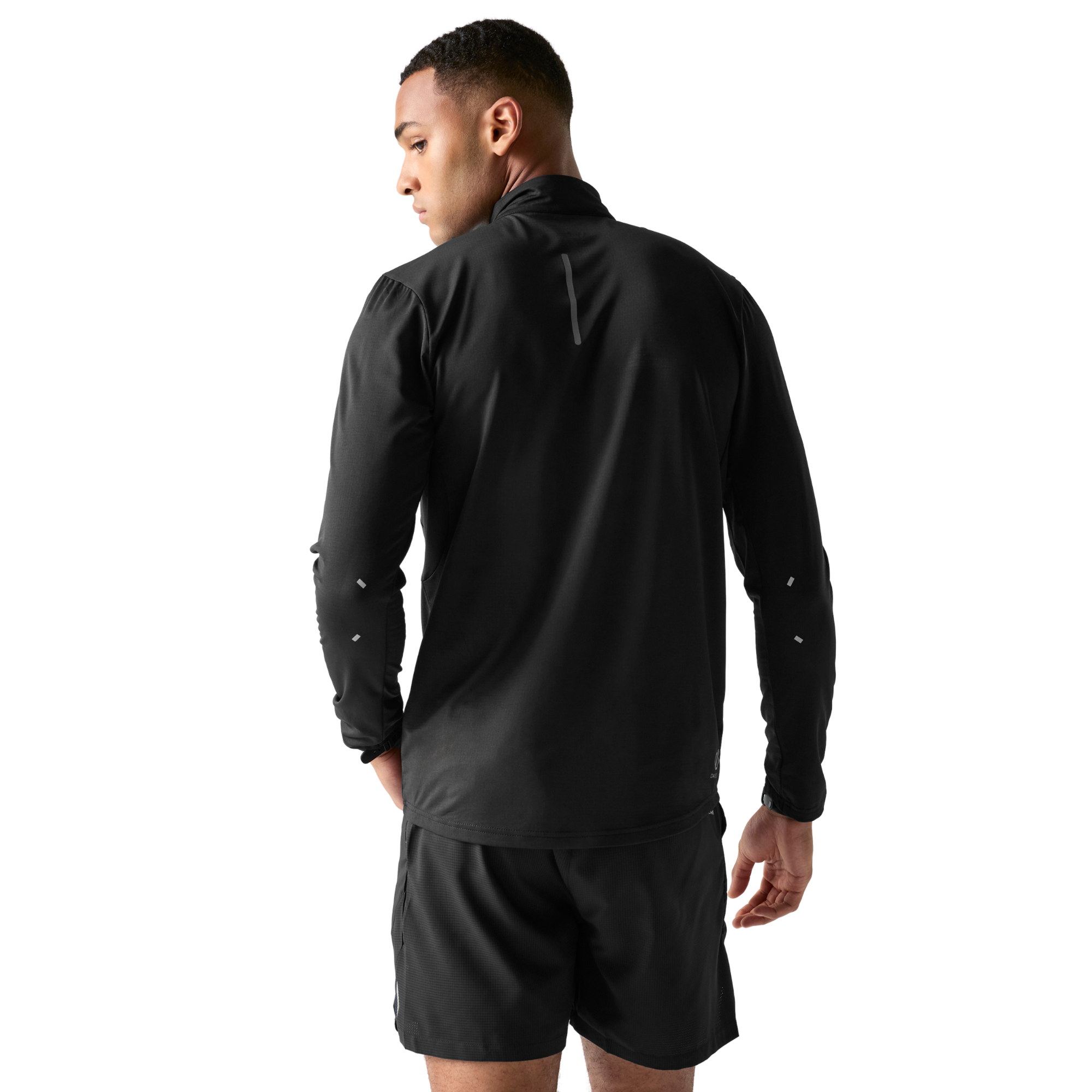 Dare 2B Men's Power Up IV Jersey UPF50 Quarter Zip Fleece Top (Black)