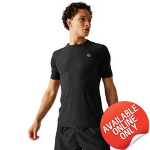 Load image into Gallery viewer, Dare 2B Men&#39;s Power Up Short Sleeve Technical Tee (Black Marl)
