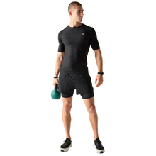 Load image into Gallery viewer, Dare 2B Men&#39;s Power Up Short Sleeve Technical Tee (Black Marl)
