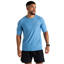 Load image into Gallery viewer, Dare 2B Men&#39;s Power Up Short Sleeve Technical Tee (Heritage Blue Marl)
