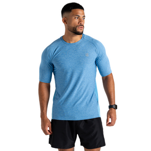 Dare 2B Men's Power Up Short Sleeve Technical Tee (Heritage Blue Marl)