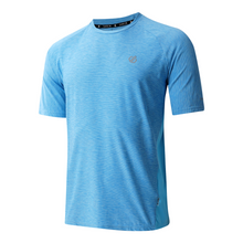 Load image into Gallery viewer, Dare 2B Men&#39;s Power Up Short Sleeve Technical Tee (Heritage Blue Marl)
