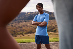 Dare 2B Men's Power Up Short Sleeve Technical Tee (Heritage Blue Marl)