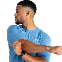 Load image into Gallery viewer, Dare 2B Men&#39;s Power Up Short Sleeve Technical Tee (Heritage Blue Marl)
