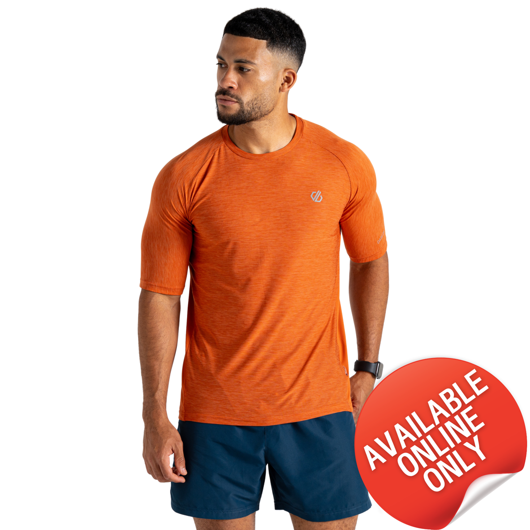 Dare 2B Men's Power Up Short Sleeve Technical Tee (Spicy Route Marl)