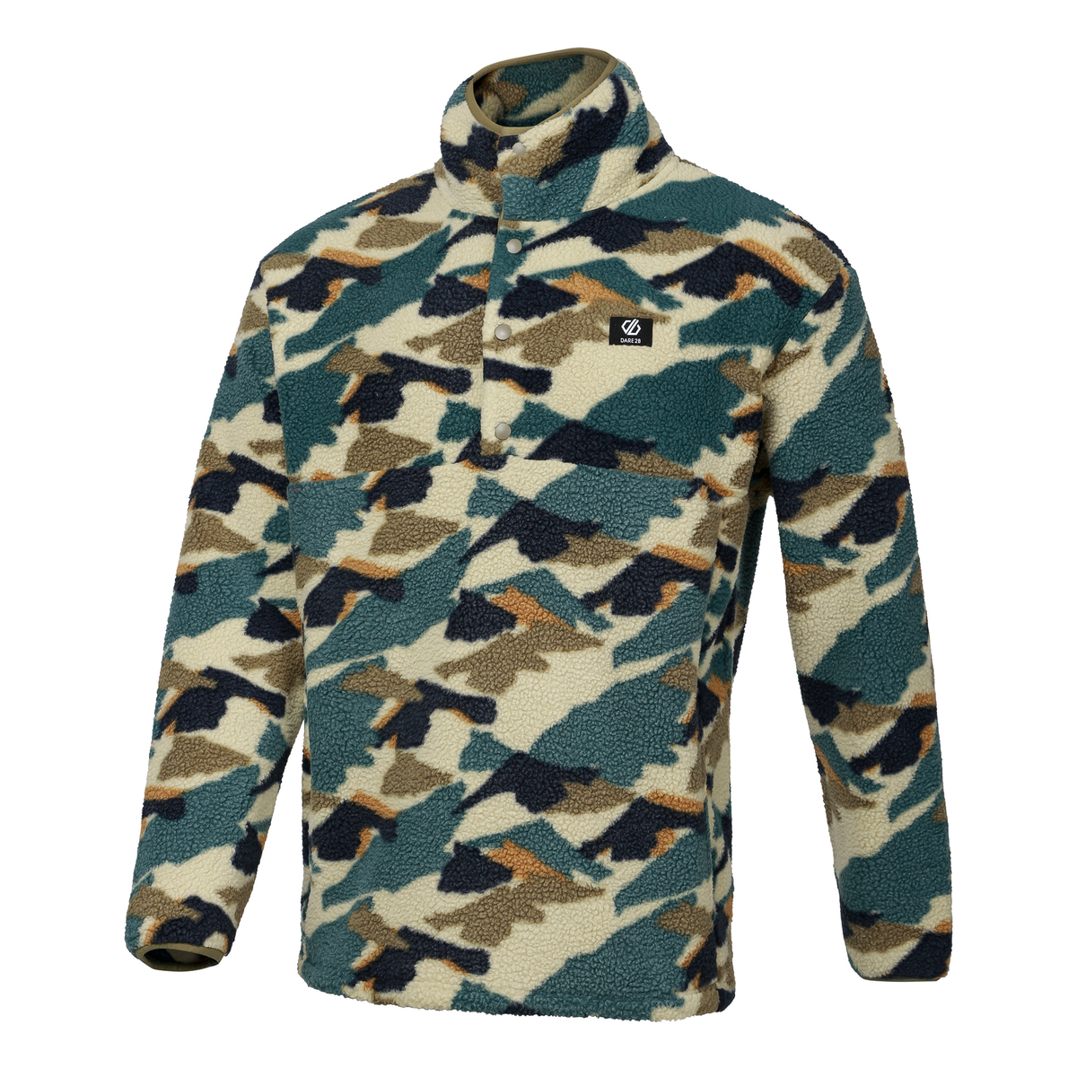 Dare 2B Men's Printed Half Snap Fleece Top Mediterranea Mountain Print ZEV DMA778