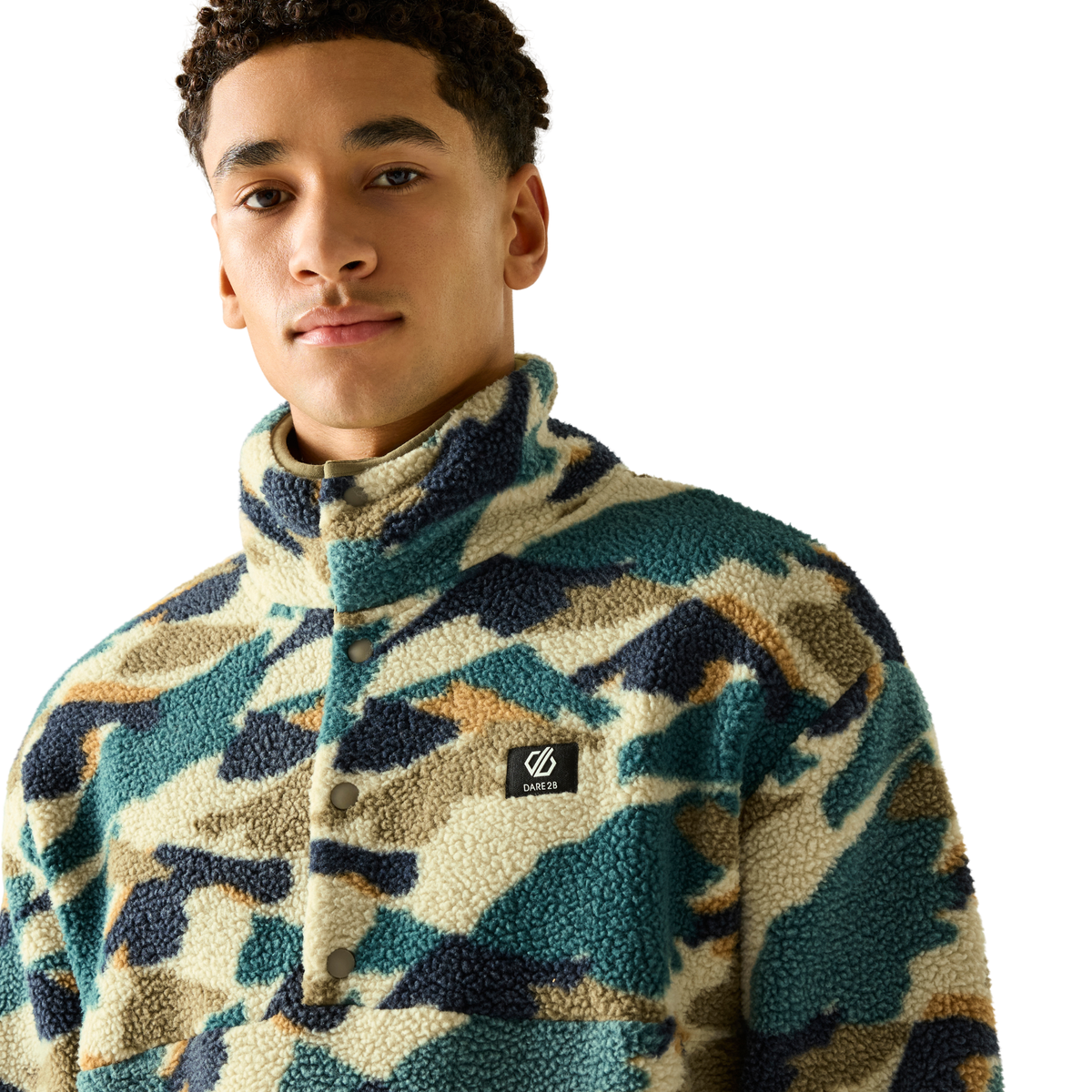 Dare 2B Men's Printed Half Snap Fleece Top Mediterranea Mountain Print ZEV DMA778