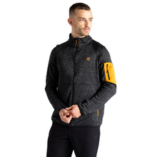 Load image into Gallery viewer, Dare 2B Men&#39;s Torrek Full Zip Fleece (Black/Desert Sun)
