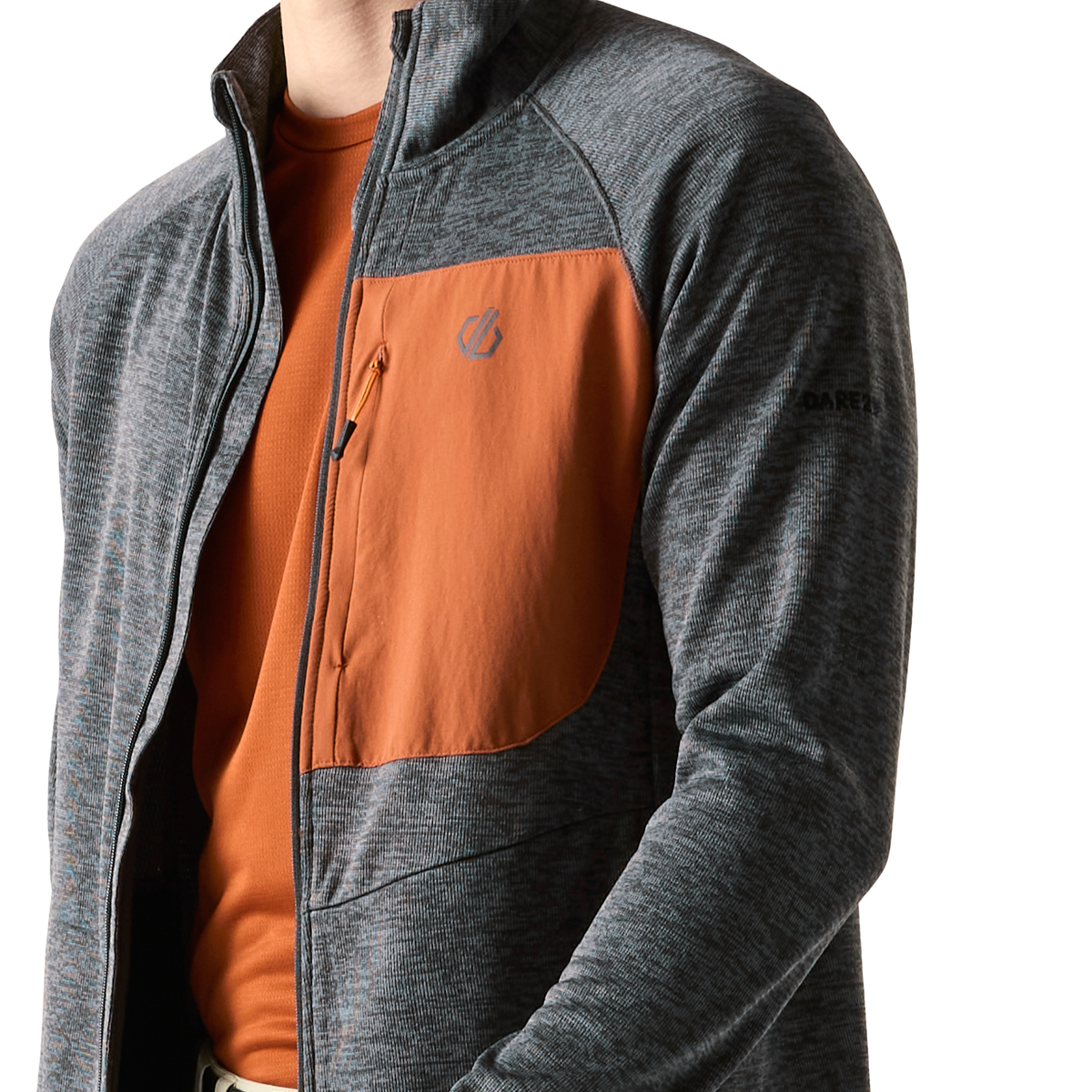 Dare 2B Men's Torrek II UPF50 Full Zip Fleece (Magnet/Arabian Spice)