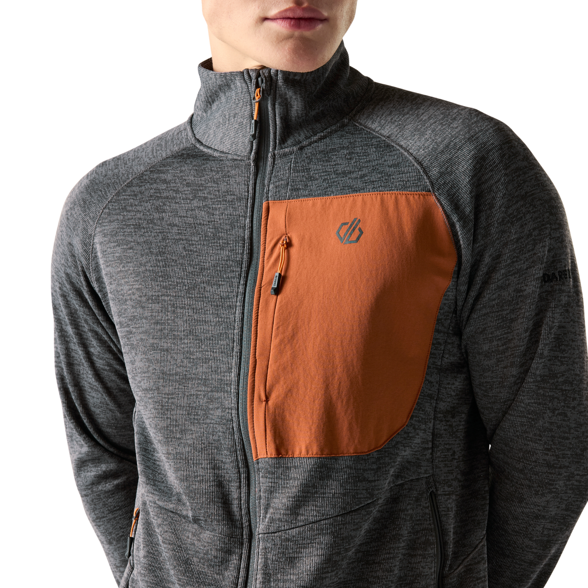 Dare 2B Men's Torrek II UPF50 Full Zip Fleece (Magnet/Arabian Spice)