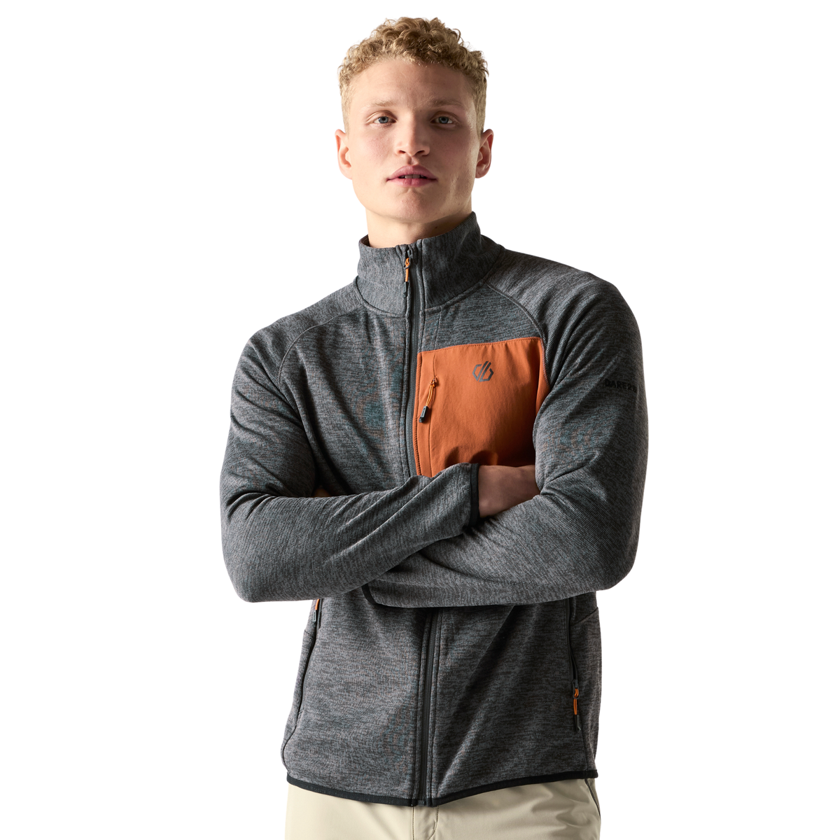Dare 2B Men's Torrek II UPF50 Full Zip Fleece (Magnet/Arabian Spice)