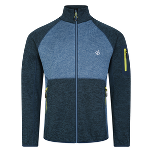 Dare 2B Men's Torrek Mountain Full Zip Fleece (Moonlight Denim/Neon Yellow)