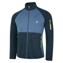 Load image into Gallery viewer, Dare 2B Men&#39;s Torrek Mountain Full Zip Fleece (Moonlight Denim/Neon Yellow)
