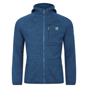 Dare 2B Men's Torrek Mountain Pro Midlayer Full Zip Hooded Fleece (Kingfisher Blue/Moonlight Denim)