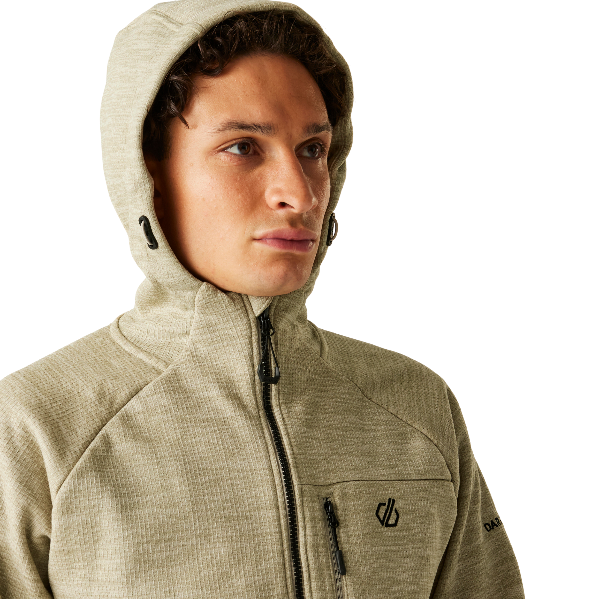 Dare 2B Men's Torrek Pro Hooded Midlayer Full Zip Fleece (Abbeystone)